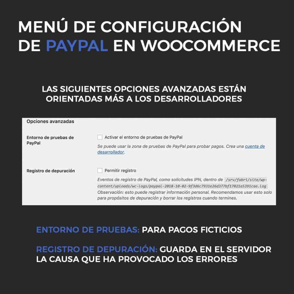 Configuración de Paypal en Woocomerce