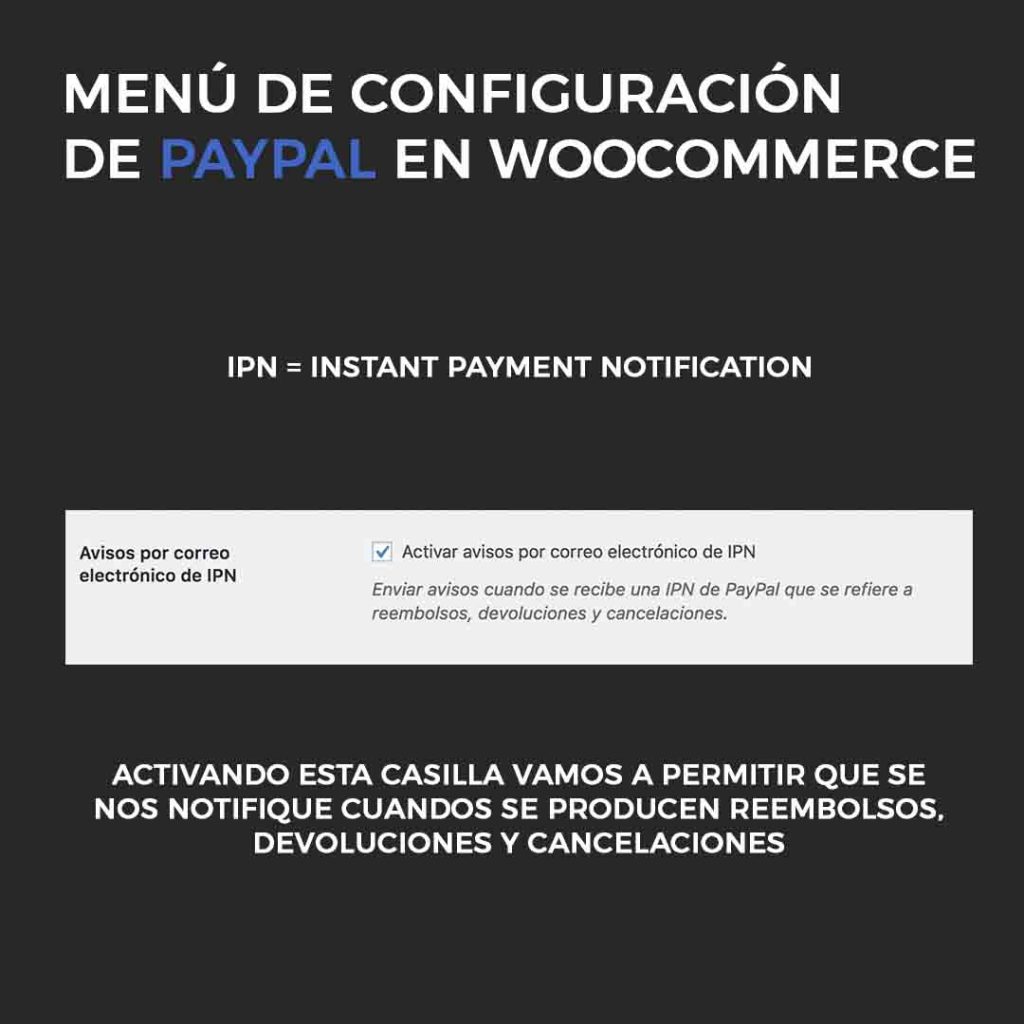 Configuración de Paypal en Woocomerce