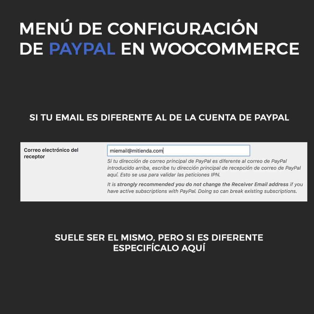 Configuración de Paypal en Woocomerce