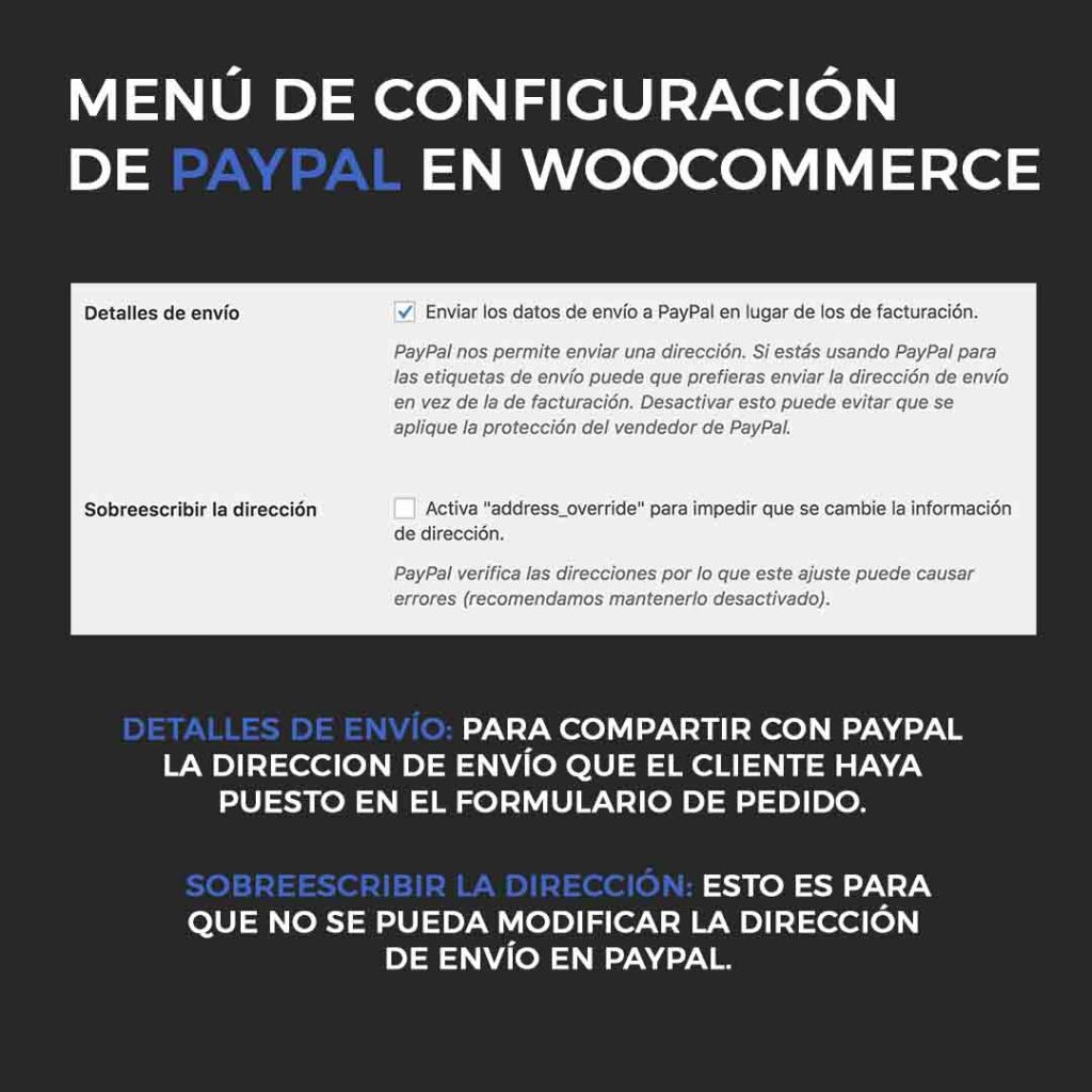 Configuración de Paypal en Woocomerce