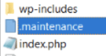 Problemas modo mantenimiento WordPress. Archivo Maintenance.